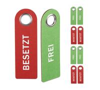Relaxdays Set 10 carteles de puerta ocupado/libre blanco,verde,rojo