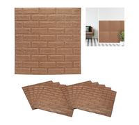 Relaxdays Set 10 paneles de pared diseño ladrillo cobre