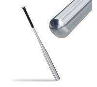 Relaxdays Set 2 bates de béisbol de aluminio negro,plata