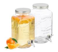 Dispensador de bebidas 3,5L Dispensador de agua 2 dispensadores zumo con grifo