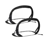 Relaxdays Set 2 porterías de fútbol desplegables blanco,negro