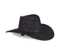 Relaxdays Set 2 sombreros vaquero negros negro