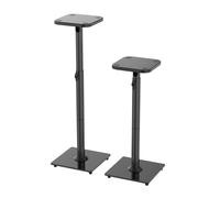 Relaxdays Set 2 soportes ajustables para altavoces negro