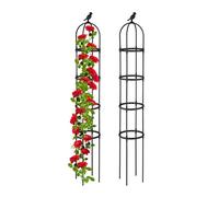 Relaxdays Set 2 soportes plantas 188 cm negro