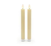 Relaxdays Set 2 velas LED crema