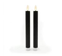 Relaxdays Set 2 velas LED negro