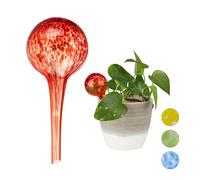 Relaxdays Set 20 globos riego para plantas rojos rojo,transparente