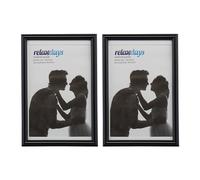 Relaxdays Set 24 marcos para fotos 10x15cm negros negro