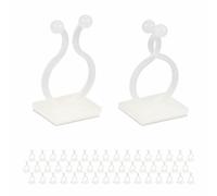 Relaxdays Set 240 clips autoadhesivos para plantas blanco