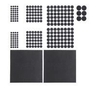 Relaxdays Set 2400 piezas fieltro adhesivo negros negro