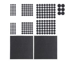 Relaxdays Set 2400 piezas fieltro adhesivo negros negro