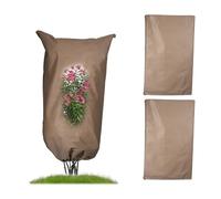 Relaxdays Set 3 Protectores para Plantas Antiheladas, Mantas Térmicas Anti Helada, Tela no Tejida, 140 x 80 cm, Beige
