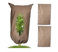 Relaxdays Set 3 Protectores para Plantas Antiheladas, Mantas Térmicas Anti Helada, Tela no Tejida, 240 x 200 cm, Beige