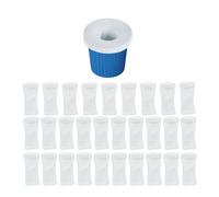 Relaxdays Set 30 filtros para skimmer de piscina blanco