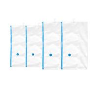 Relaxdays Juego Set 4 Bolsas Almacenaje Vacío, Colgantes, Funda Abrigo con Gancho para Colgar, con Válvula, Ropa, Transparente, 140 x 70 cm