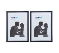 Relaxdays Set 4 marcos para fotos 13x18 cm negros blanco,negro