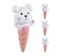 Relaxdays Set 4 picos de riego diseño de conejito blanco,marrón claro,fucsia