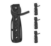 Relaxdays Set 4 Soportes Bicicleta de Pared, Sujeción hasta 25 kg Cada uno, Negro