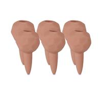 Relaxdays Set 6 Conos de Riego, Picos Autorriego 11x6cm, Dosifican el Agua para Plantas, Arcilla, Regadores 60 ml, Terracota, Cerámica, 11 x 6 cm