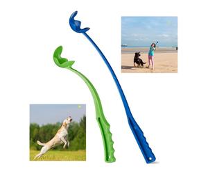 Relaxdays Set 8 lanzadores de pelotas para perro azul,verde