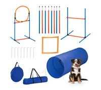 Relaxdays Set agility perros azul,naranja