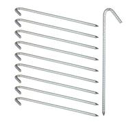 Relaxdays Set de 10 piquetas para camping plata