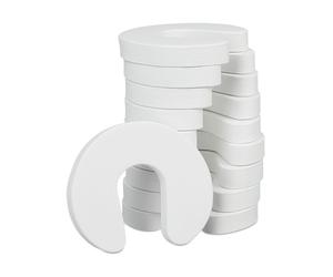 Relaxdays Set de 10 protectores puertas bebé blanco