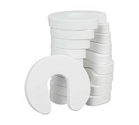 relaxdays Set de 10 Protectores Puertas Bebé, Seguridad Niños, Retenedor, Seguro, Gomaespuma, 2 x 9 x 10,5 cm, Blanco