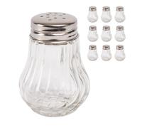 Relaxdays Set de 10 saleros y pimenteros plata,transparente