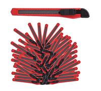 Relaxdays Set de 100 cúteres, Biselado, Cuchillas de 9 mm, para Cajas o Manualidades