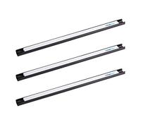 Relaxdays Set de 12 Imanes Herramientas, 45 cm de Largo, Acero, Barras Magnéticas Cuchillos, Taller, Garaje, Negro/Blanco