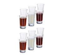 Relaxdays Set de 12 vasos para chupitos, Juego de vasos para tequila, 4 cl, Aptos para lavavajillas, Transparente