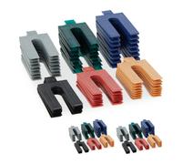 Relaxdays Set de 144 cuñas de montaje azul,verde,rojo