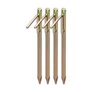 Relaxdays Set de 16 piquetas para Camping, Clavos para Suelos Duros, Acero galvanizado, 30,5 cm, Dorado