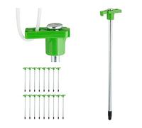 Relaxdays Set de 18 Piquetas Camping, Estacas Suelo Rocoso, 25 cm, Acero, Clavijas Resistentes, Verde Claro