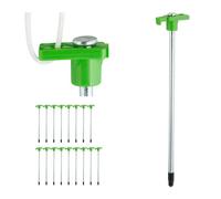 Relaxdays Set de 18 piquetas para camping verde,negro,plata