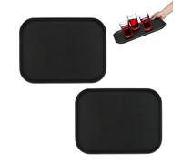 Relaxdays Set de 2 bandejas de bar negras negro