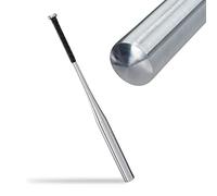 Relaxdays Set de 2 Bates de Béisbol, Palos Softball Ligeros, Mango Antideslizante, Aluminio, 86 cm, 34 Pulgadas, Plateado