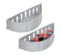 Relaxdays Set de 2 cestas para carbón plata