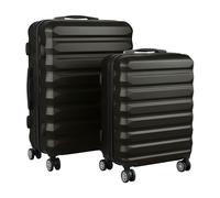 Relaxdays Set de 2 maletas negro