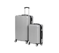 Relaxdays Set de 2 maletas negro,plata