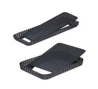 Relaxdays Juego Molde para Tartas, Set de 2, con Base Extraíble y Agujeros, 2 Tamaños, Antiadherente, Rectangular, Antracita, Acero, 2,5 x 35 x 11 cm