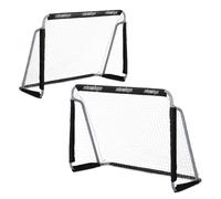Relaxdays Set de 2 porterías de fútbol negras blanco,negro,gris