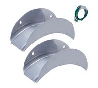 Relaxdays Set de 2 soportes manguera metal gris