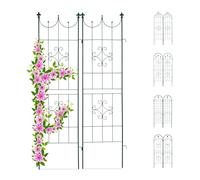 Relaxdays Set de 2 soportes para trepadoras verde oscuro