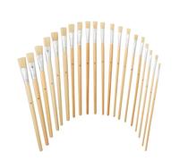 Relaxdays Pinceles, Set de 20, Acuarela, Acrílico y Óleo, Hobby y Escuela, Cerdas Pelo Real, Brochas Pintar, Natural