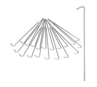 Relaxdays Set de 20 piquetas para Camping, Anclaje para Tiendas de campaña, Acero, 22 cm, Plateado