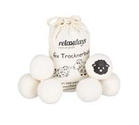 Relaxdays Set de 24 bolas secadora de ropa blanco,negro