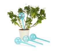 Relaxdays Set de 24 globos de autorriego azul claro