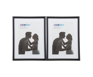 Relaxdays Set de 24 marcos de fotos 15 x 20 cm blanco,negro